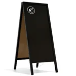 ALLboards Lavagna Nera da Gesso con Cavalletto bifacciale 150x61 cm COLORE NERO