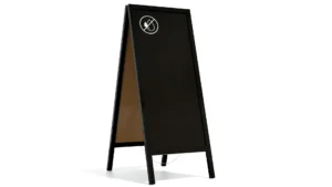ALLboards Lavagna Nera da Gesso con Cavalletto bifacciale 150x61 cm COLORE NERO