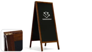 Lavagna per gesso con cavalletto bifacciale 150x61 cm RESISTENTE ALL’ACQUA