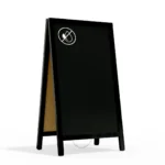 Lavagna Nera da Gesso con Cavalletto bifacciale 78x44 cm COLORE NERO