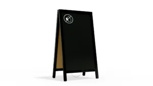 Lavagna Nera da Gesso con Cavalletto bifacciale 78x44 cm COLORE NERO