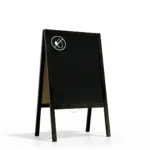 ALLboards Lavagna Nera da Gesso con Cavalletto bifacciale 100x60cm COLORE NERO