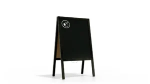 ALLboards Lavagna Nera da Gesso con Cavalletto bifacciale 100x60cm COLORE NERO