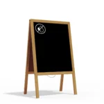 ALLboards Lavagna Nera da Gesso con Cavalletto bifacciale 100x60cm COLORE ORO