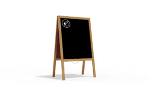 ALLboards Lavagna Nera da Gesso con Cavalletto bifacciale 100x60cm COLORE ORO