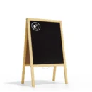 ALLboards Lavagna Nera da Gesso con Cavalletto bifacciale 100x60cm legno naturale laccata