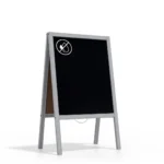 ALLboards Lavagna Nera da Gesso con Cavalletto bifacciale 100x60cm COLORE ARGENTO