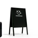 Lavagna da gesso con cavalletto bifacciale 100x60cm NERA RESISTENTE ALL’ACQUA