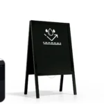 Lavagna da gesso con cavalletto bifacciale 100x60cm NERA RESISTENTE ALL’ACQUA