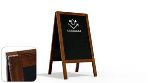Lavagna nera da gesso con cavalletto bifacciale 118x61cm PESANTE E RESISTENTE ALL’ACQUA