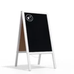 Lavagna per gesso con cavalletto bianco pastello bifacciale 118x61 cm