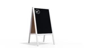 Lavagna per gesso con cavalletto bianco pastello bifacciale 118x61 cm