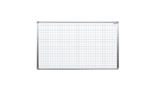 Lavagna magnetica bianca cancellabile 120x90 cm con stampa - quadretti