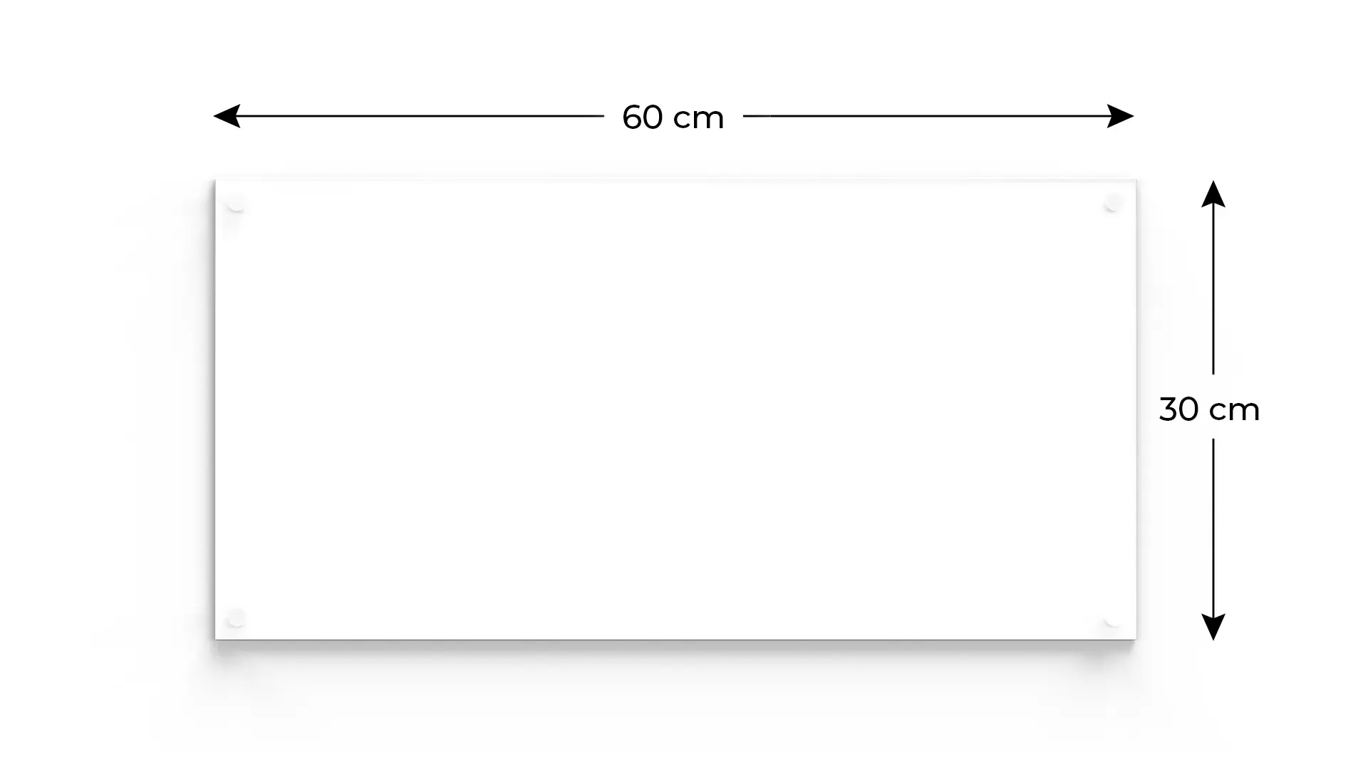 Pannello magnetico bianco 60x30 cm - lavagna bianca senza cornice - immagine 4