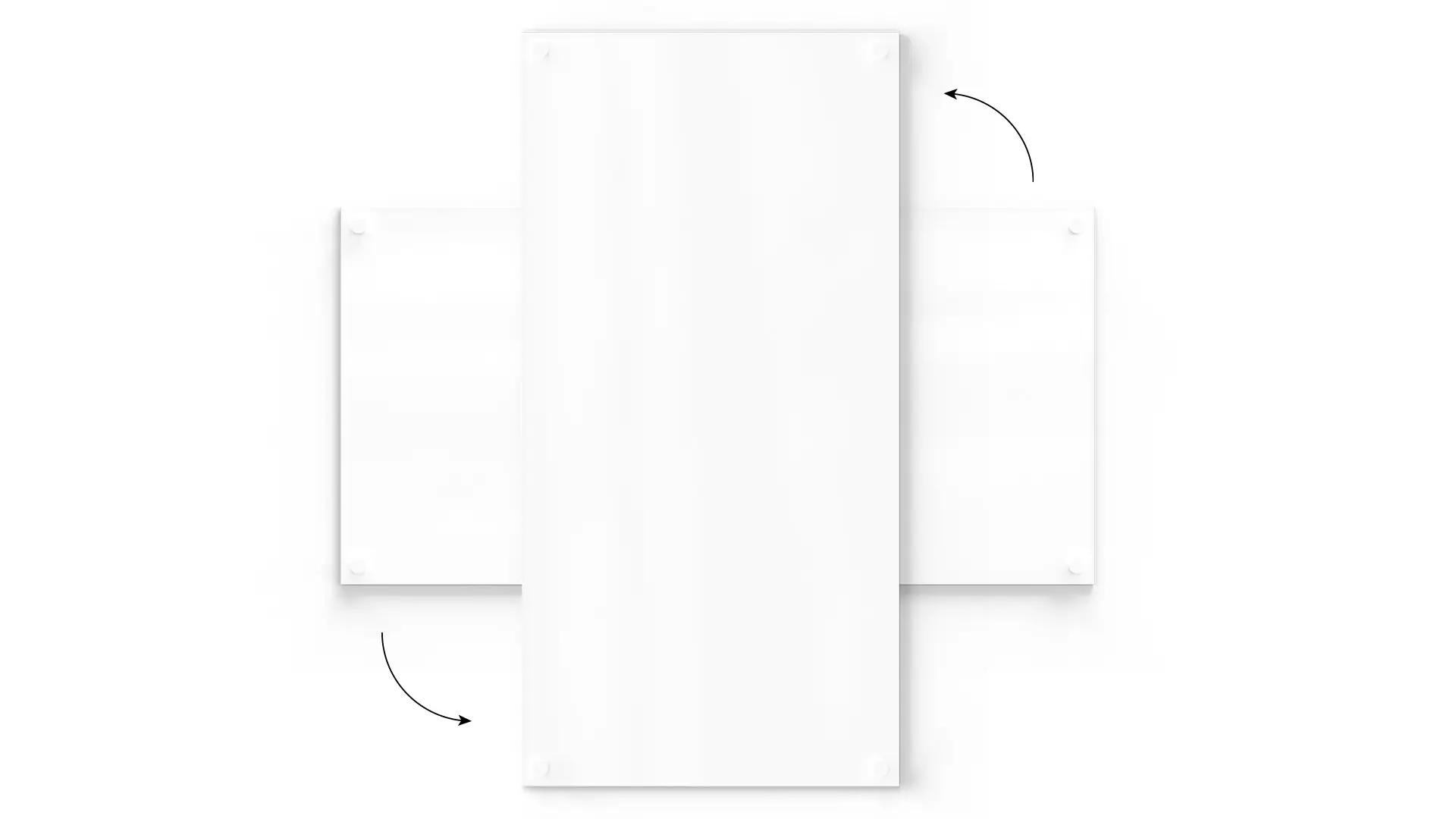 Pannello magnetico bianco 60x30 cm - lavagna bianca senza cornice - immagine 5