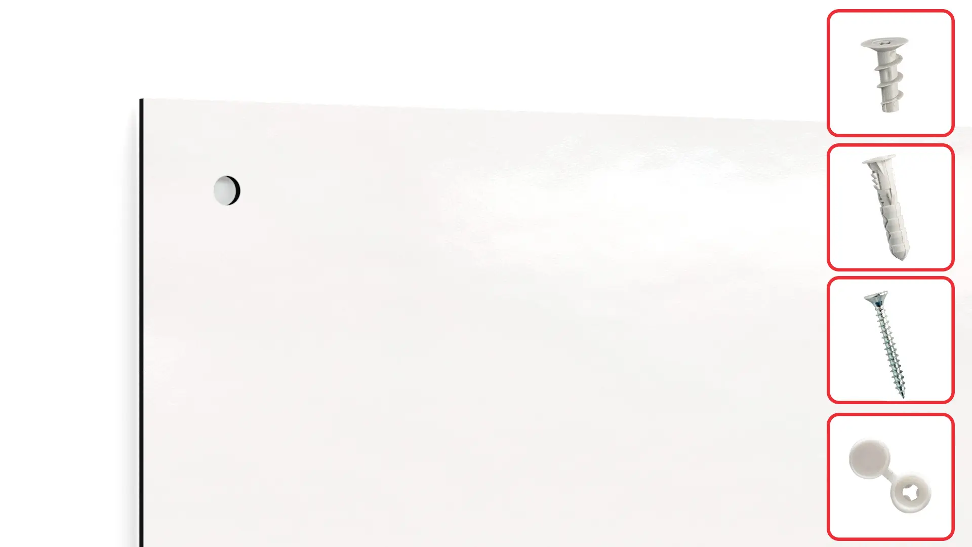 Pannello magnetico bianco 60x30 cm - lavagna bianca senza cornice - immagine 9