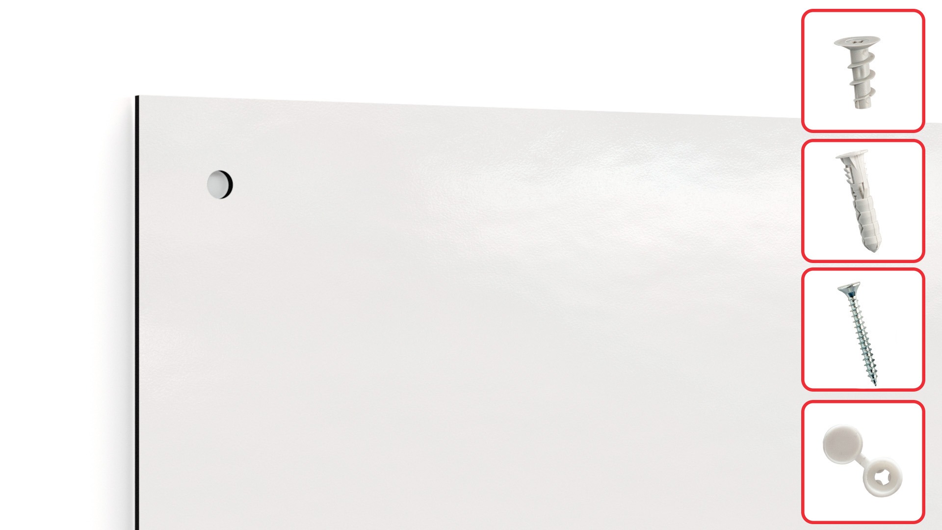 Pannello magnetico bianco 90x60 cm - lavagna bianca senza cornice - immagine 10