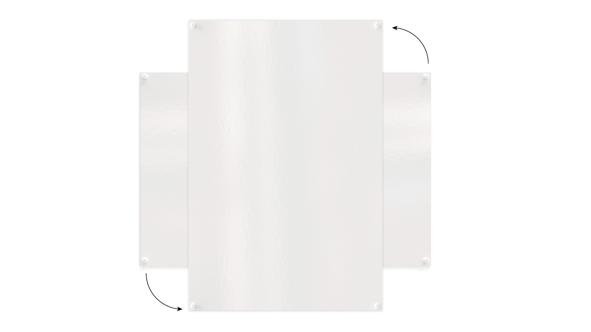 Pannello magnetico bianco 90x60 cm - lavagna bianca senza cornice - immagine 5