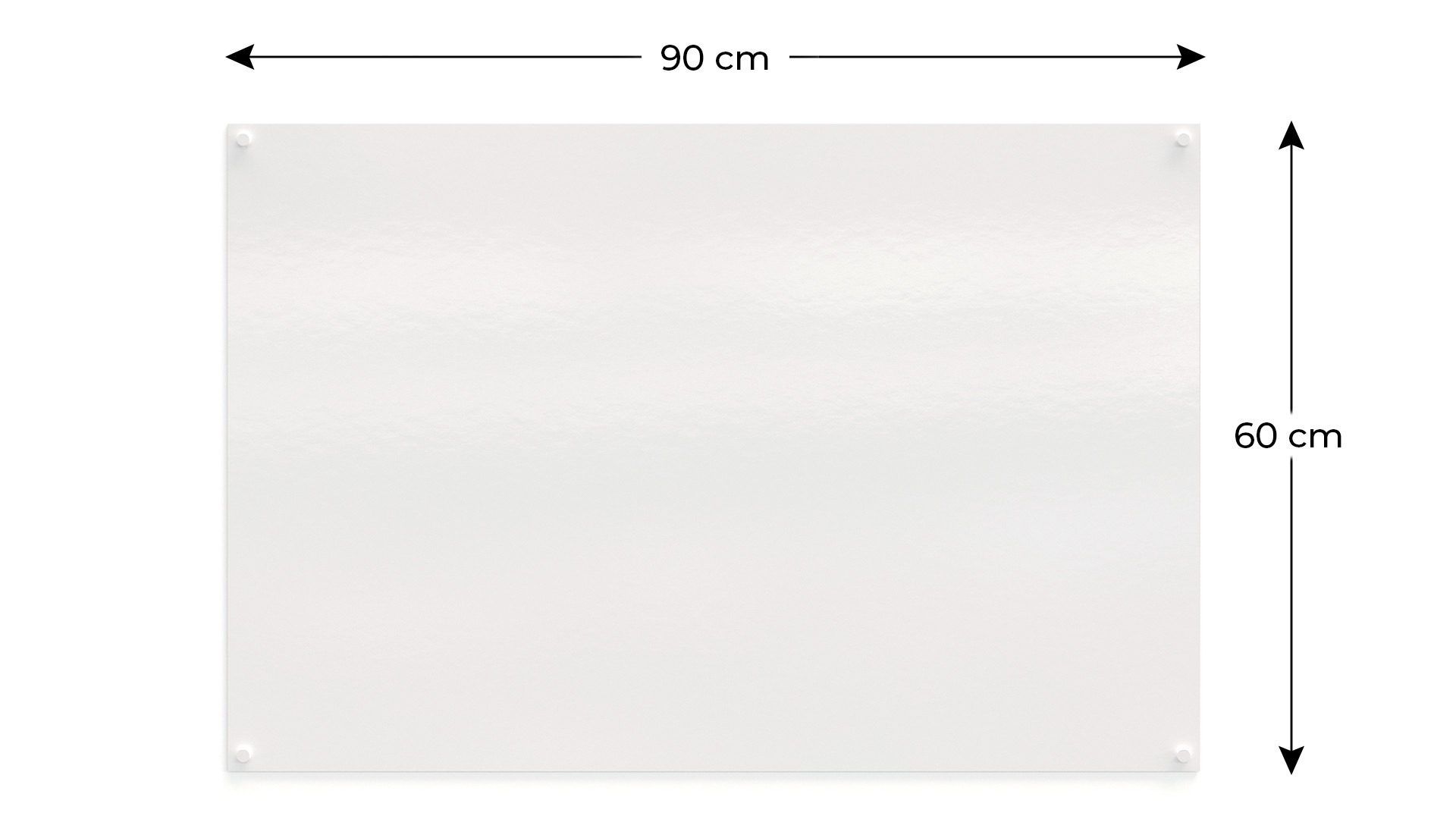 Pannello magnetico bianco 90x60 cm - lavagna bianca senza cornice - immagine 6