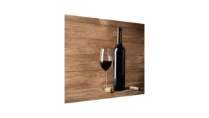 Paraschizzi in vetro per cucina VINO TAPPO SUGHERO LEGNO 60x65 cm Pannello di protezione per fornelli schizzi decorativa