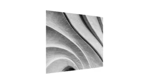 Paraschizzi in vetro per cucina PIETRA BIANCA ONDE GEOMETRICHE 60x65 cm Pannello di protezione per fornelli schizzi decorativa