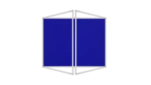 Bacheca portavvisi in feltro blu 150x100cm anta e struttura in alluminio