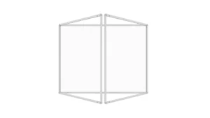 Bacheca portavvisi magnetica bianca 240x120 cm anta e struttura in alluminio