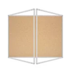 Bacheca portavvisi in sughero 150x120 cm anta e struttura in alluminio