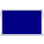 Bacheca portavvisi in feltro blu 90x60cm anta e struttura in alluminio