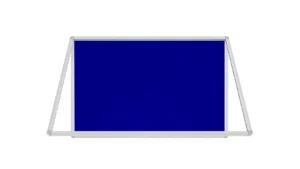 Bacheca portavvisi in feltro blu 90x60cm anta e struttura in alluminio