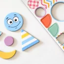 Set di magneti educativi forme per bambini colori pastello 48 elementi