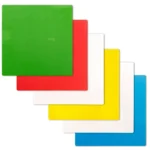Foglietti adesivi elettrostatici scrivibili - set STANDARD (5 colori) riutilizzabili