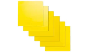 Foglietti adesivi elettrostatici scrivibili - set GIALLO (5 colori) riutilizzabili