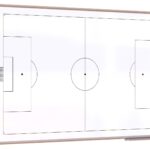 Lavagna tattica CALCIO 150x100 cm lavagna per allenatori, bianca magnetica
