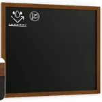 Lavagna nera da gesso RESISTENTE ALL’ACQUA in cornice di legno 100x80 cm