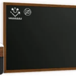 Lavagna nera da gesso RESISTENTE ALL’ACQUA in cornice di legno 120x90 cm