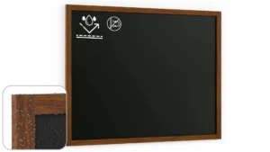 Lavagna nera da gesso RESISTENTE ALL’ACQUA in cornice di legno 120x90 cm