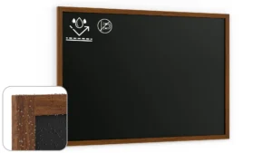 Lavagna nera da gesso RESISTENTE ALL’ACQUA in cornice di legno 150x100 cm