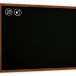 Lavagna nera da gesso in cornice di legno 150x100 cm