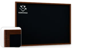 Lavagna nera da gesso RESISTENTE ALL’ACQUA in cornice di legno 180x120 cm