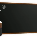 Lavagna nera da gesso RESISTENTE ALL’ACQUA in cornice di legno 200x100 cm