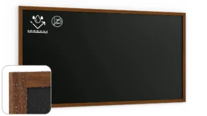 Lavagna nera da gesso RESISTENTE ALL’ACQUA in cornice di legno 200x100 cm