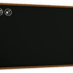 Lavagna nera da gesso in cornice di legno 200x120 cm