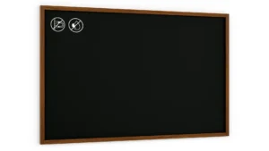 Lavagna nera da gesso in cornice di legno 200x120 cm