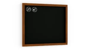 Lavagna nera da gesso in cornice di legno 50x40  cm