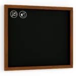 Lavagna nera da gesso in cornice di legno 50x40 cm + set di accessori