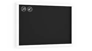 Lavagna nera da gesso in cornice di legno colorato 60x40 cm - bianca