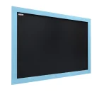 Lavagna Nera da Gesso con Cornice Blu in Legno 90x60cm, Scrivibile con Gessetti e Pennarelli a Gesso, Per Bar, Ristoranti, Menu