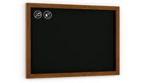 Lavagna nera da gesso in cornice di legno 90x60 cm