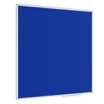 Lavagna con superificie in feltro BLU 120×120 cm cornice in alluminio
